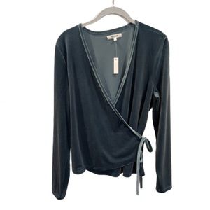Madewell Velvety Wrap Blouse